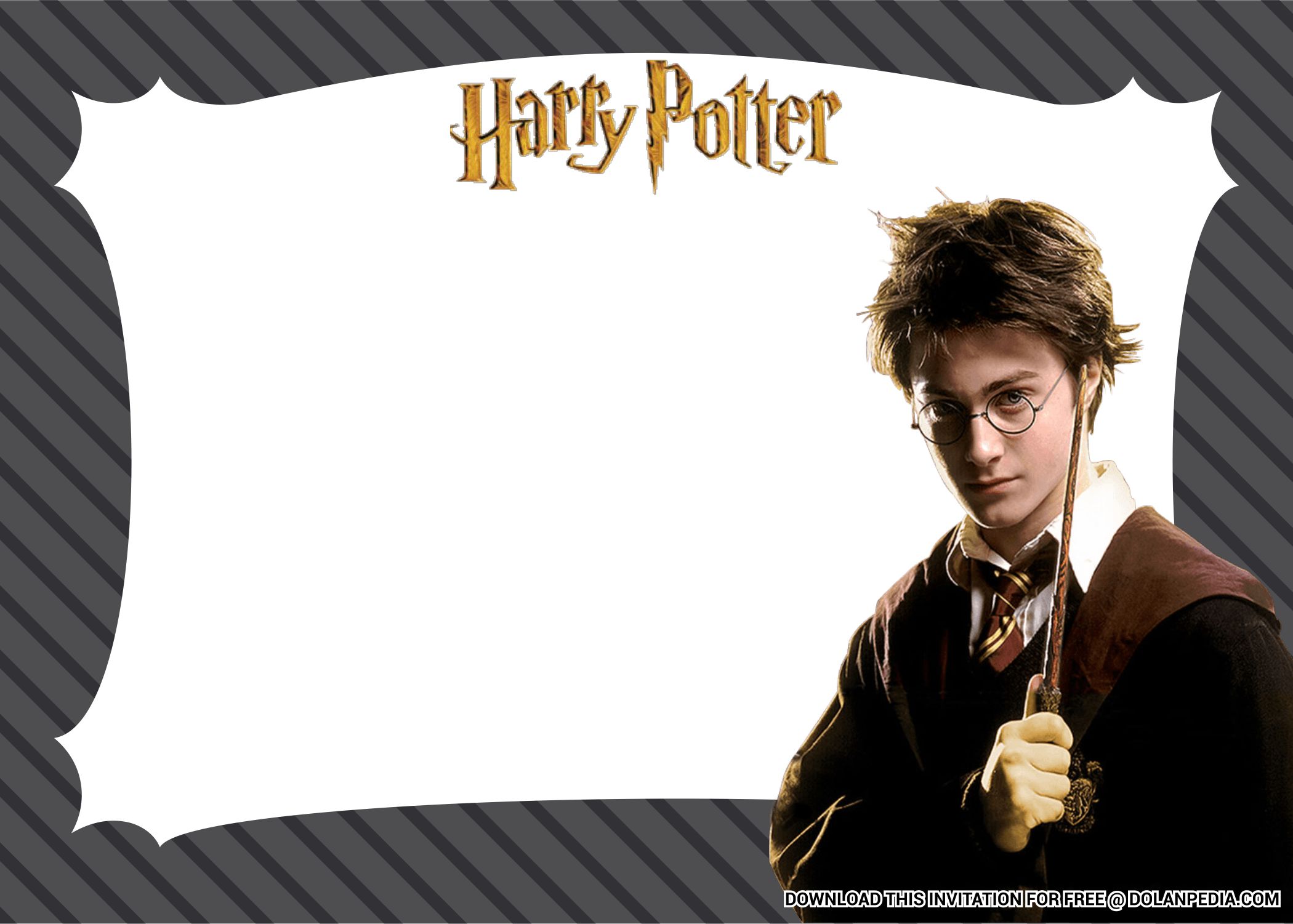 (FREE Printable) Harry Potter Birthday Party Invitation Templates