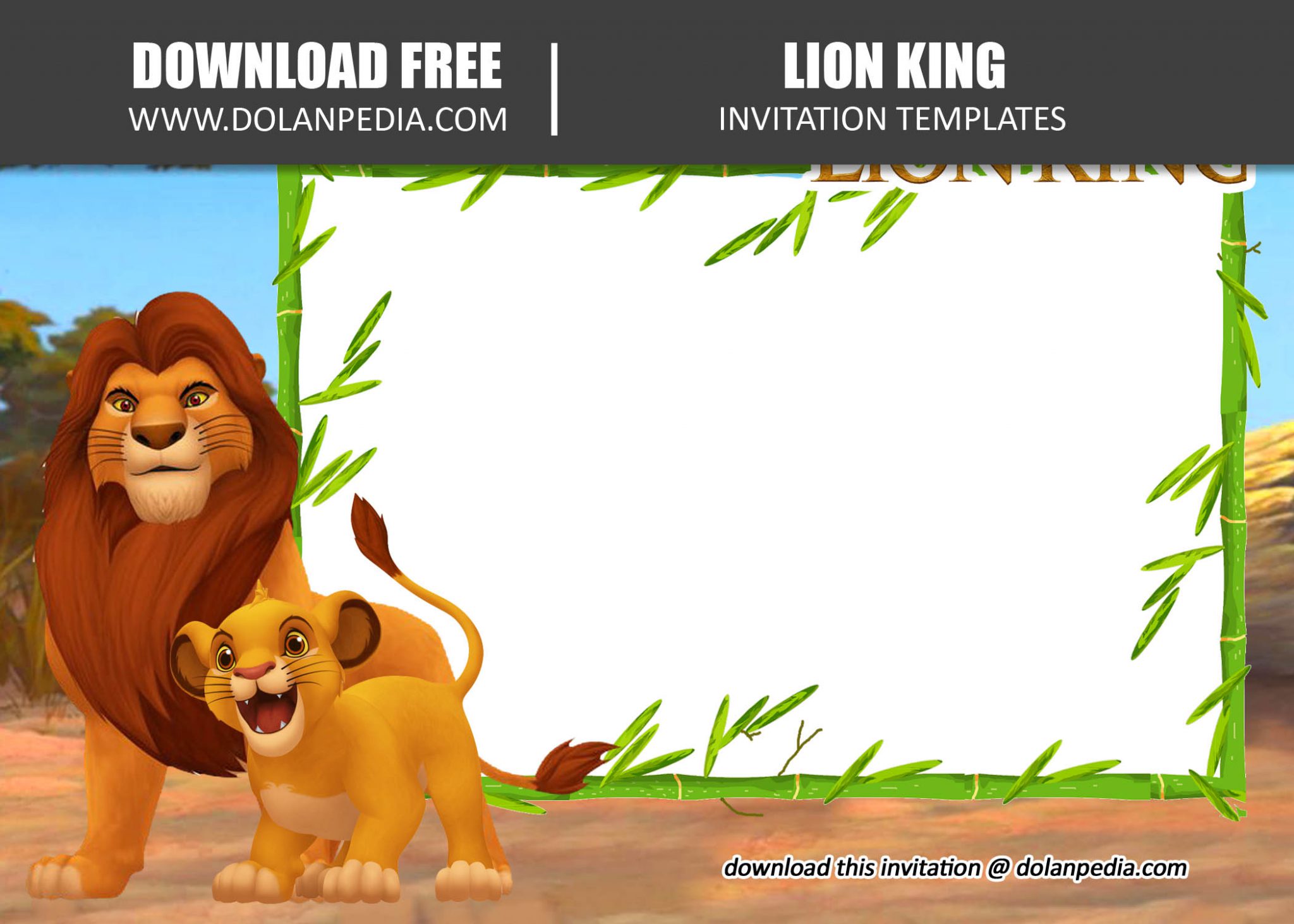 Free Printable Lion King Invitation Template Free