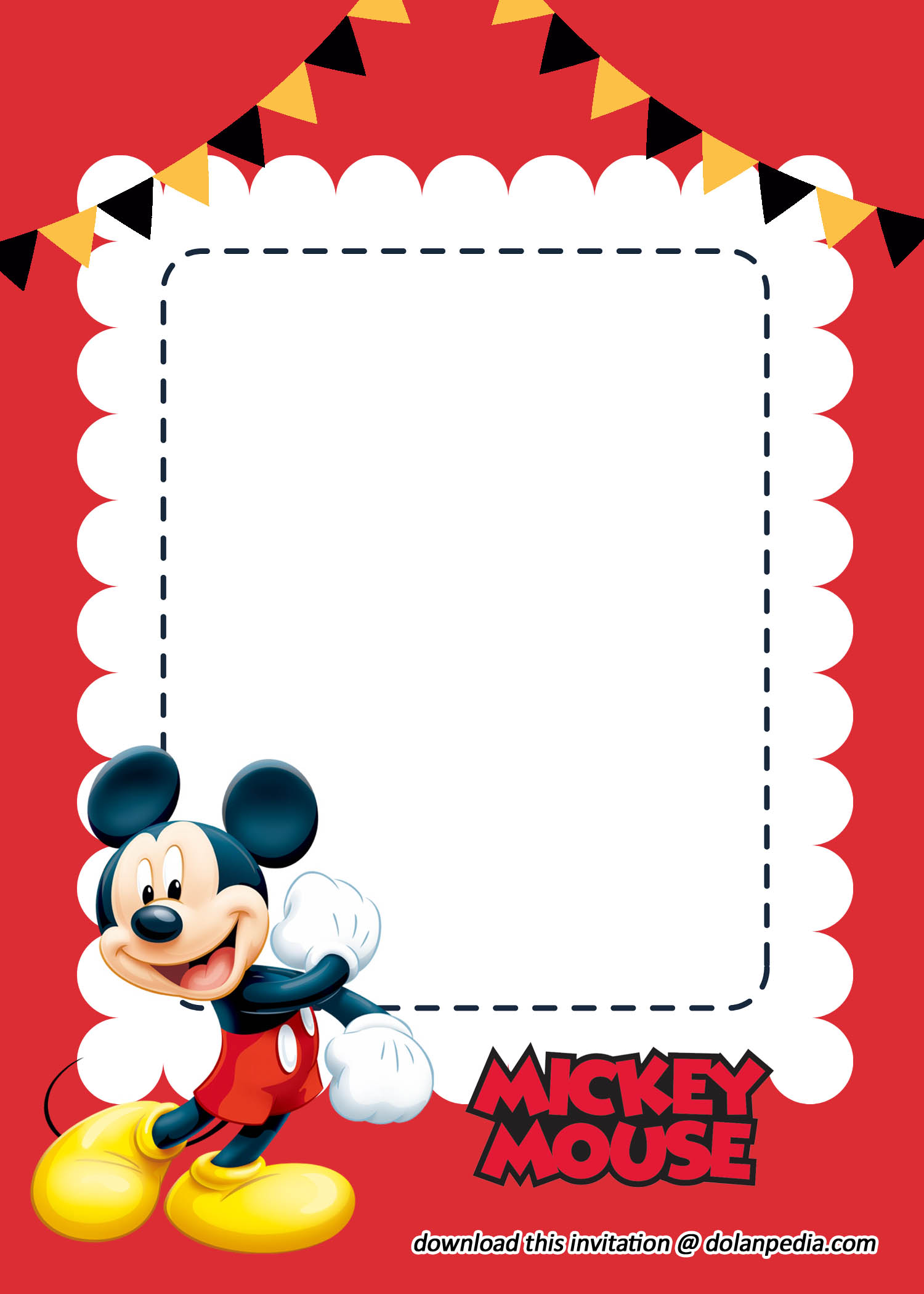 Free Printable Mickey Mouse Invitation Templates Dolanpedia