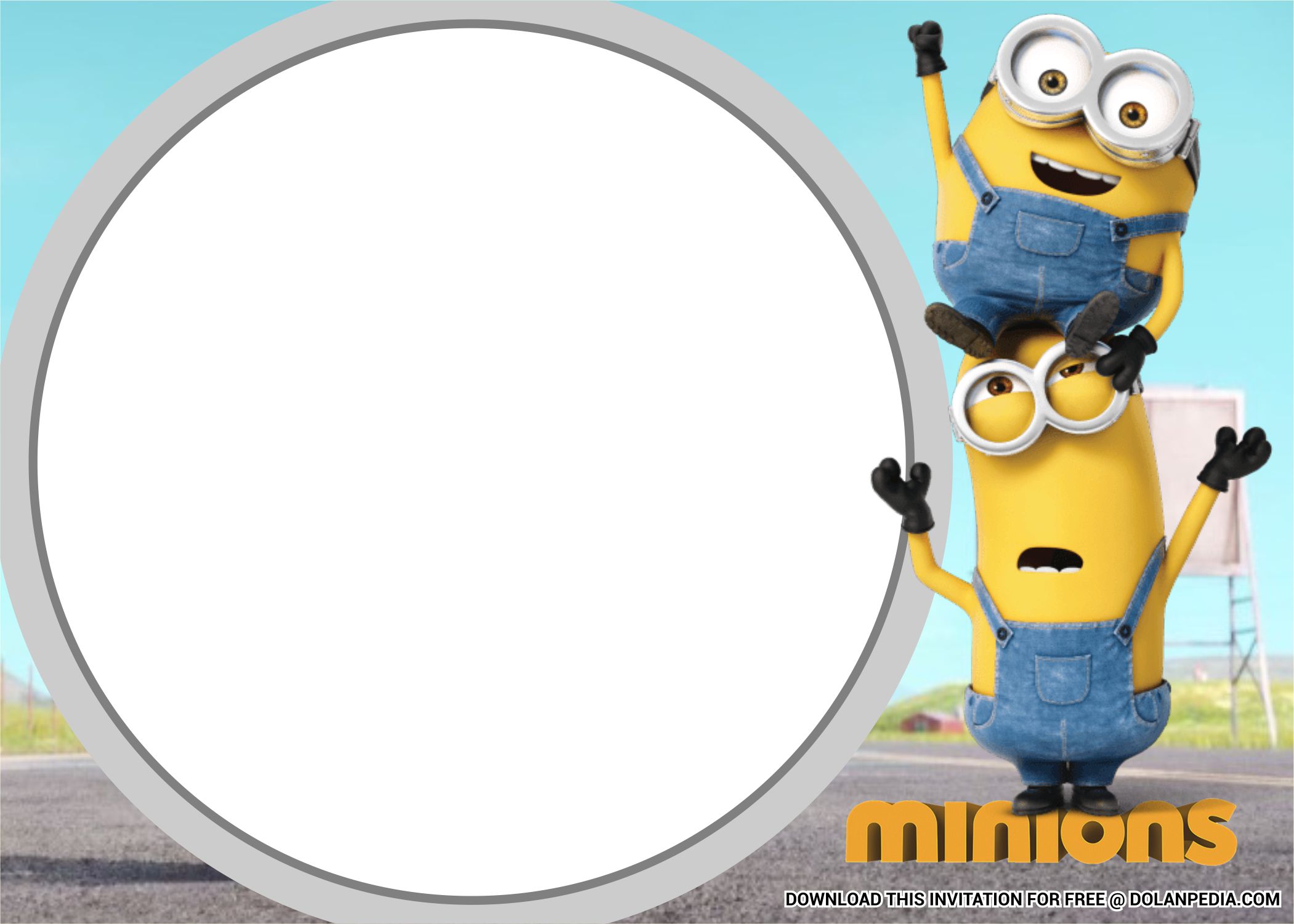 FREE Printable) – Minions Birthday Party Invitation Templates Intended For Minion Card Template