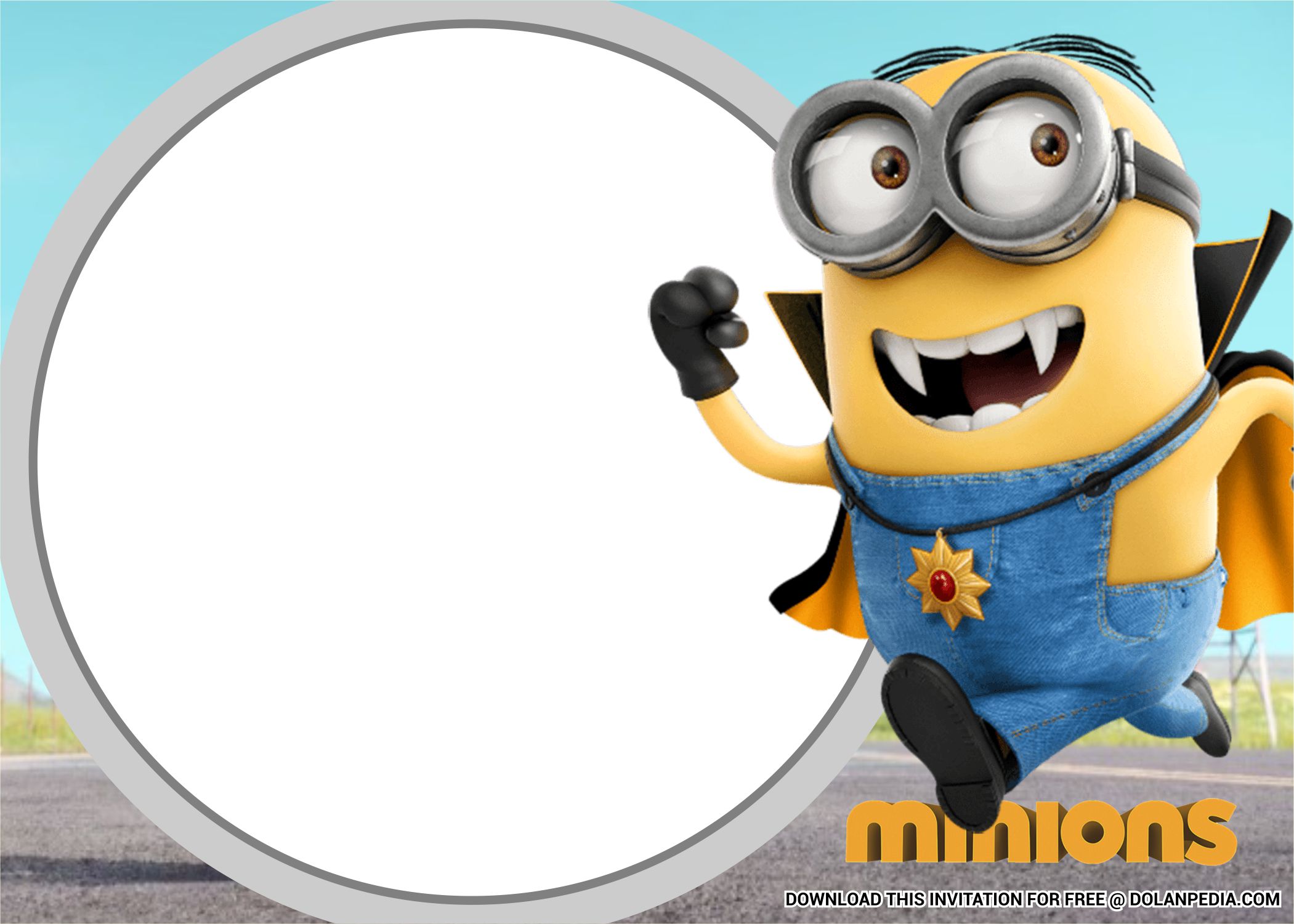 FREE Printable) – Minions Birthday Party Invitation Templates Pertaining To Minion Card Template