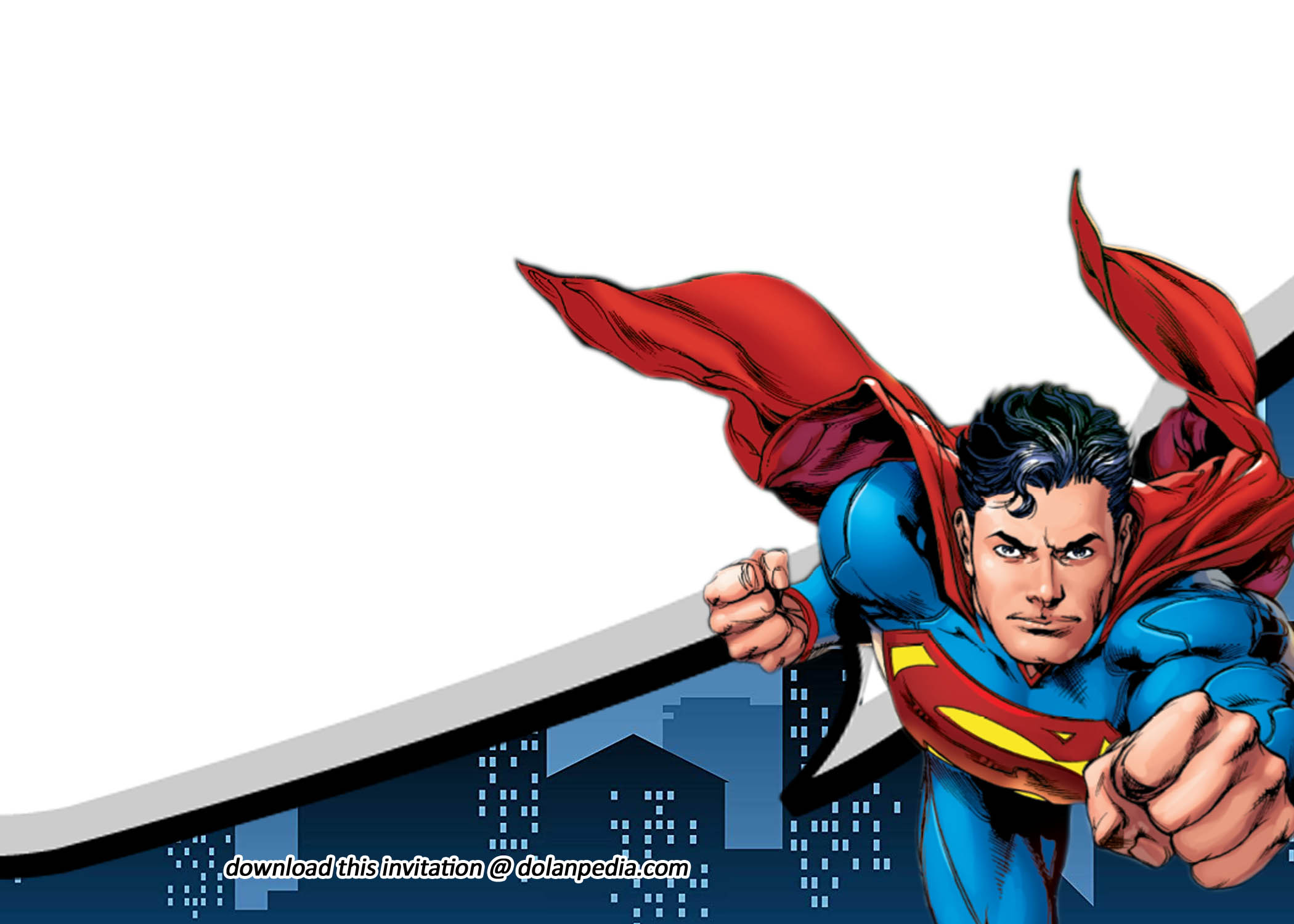 FREE Printable Superman Birthday Invitation Templates  Dolanpedia Within Superman Birthday Card Template