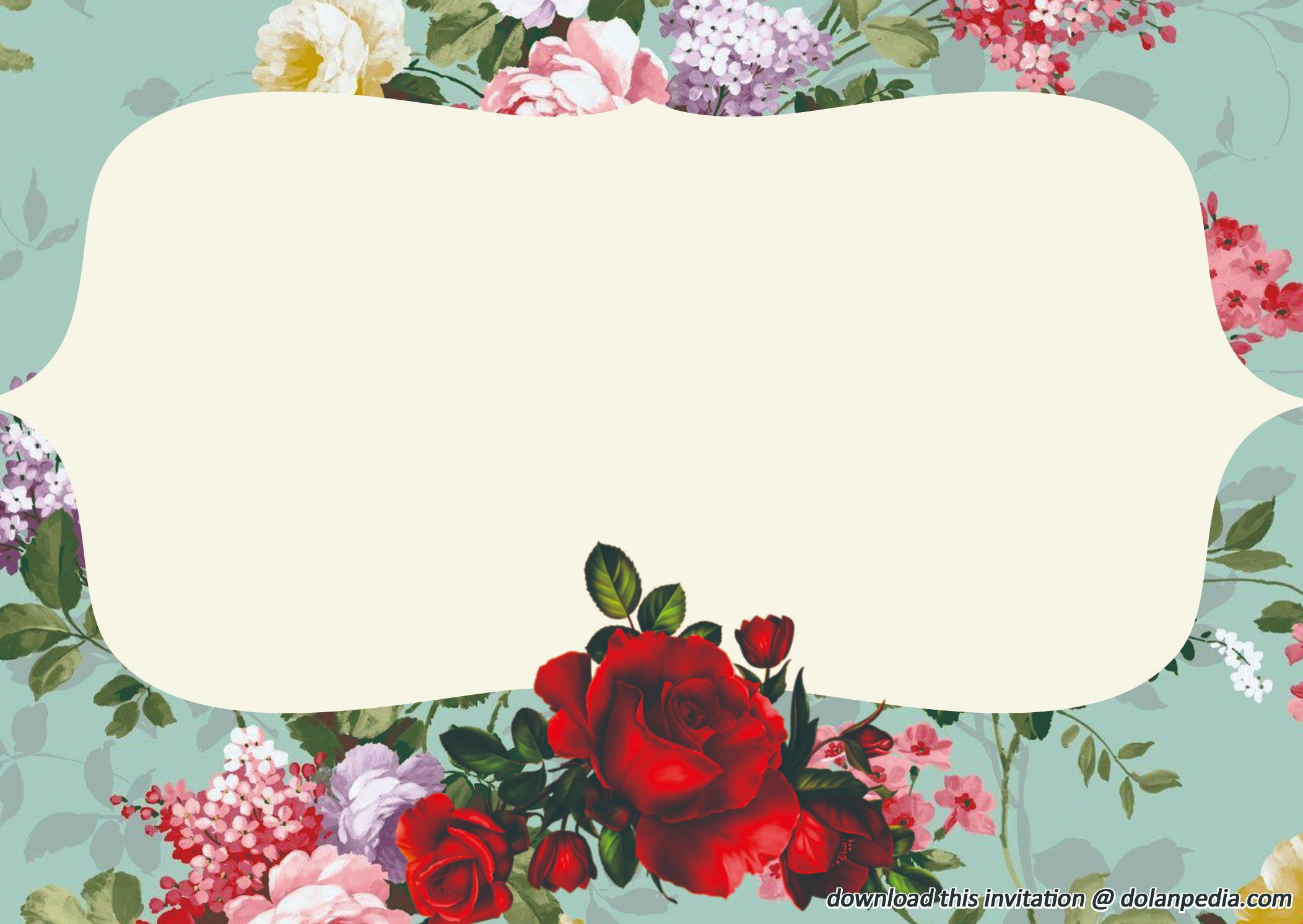 Free Printable Vintage Floral Invitation Templates Dolanpedia