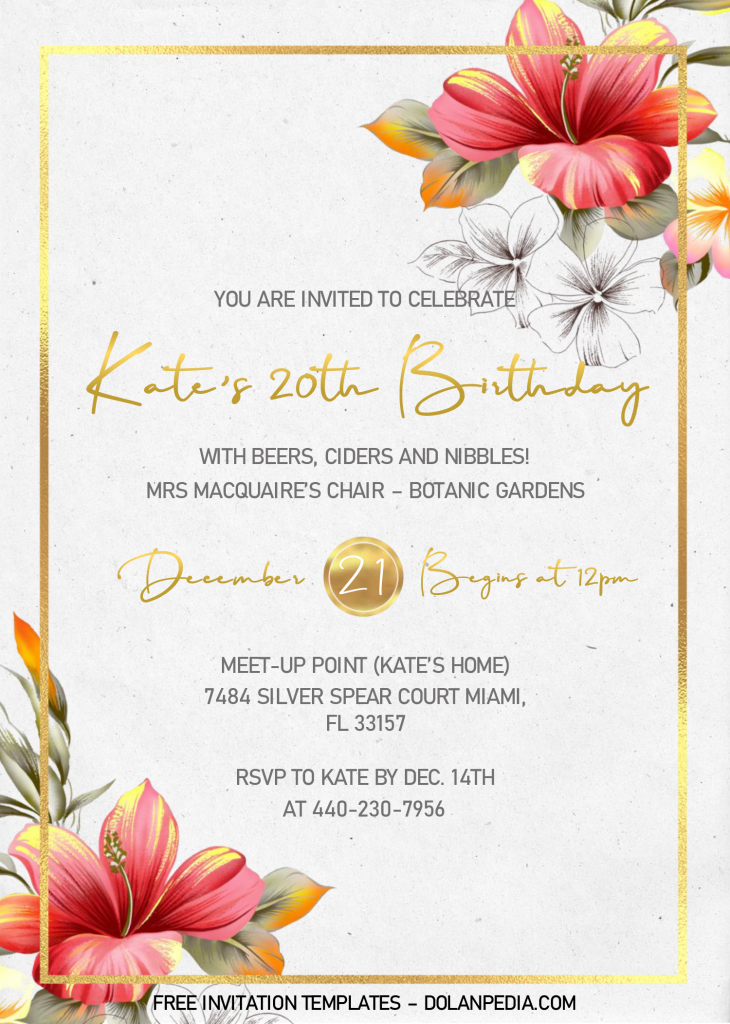 Flower Girl Invitation Templates - Editable With MS Word and has portrait orientation