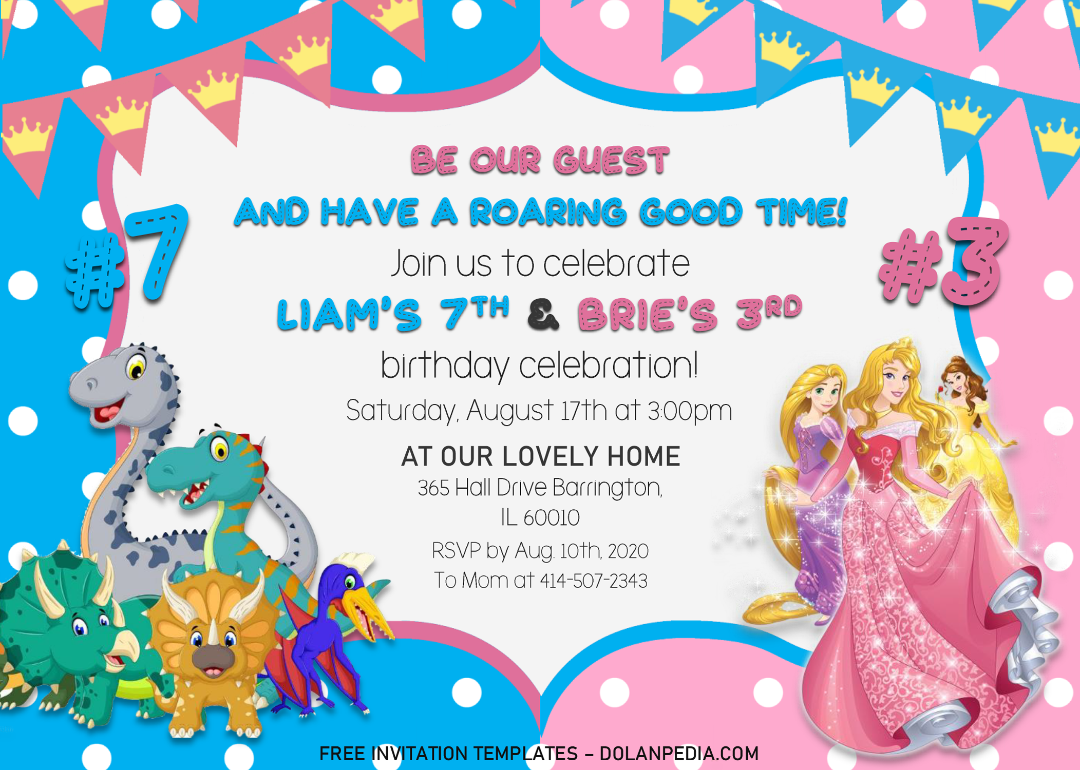 Joint Birthday Party Invitations Templates Free