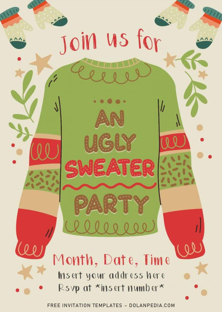 Free Christmas Ugly Sweater Drive By Birthday Party Invitation free-christmas-ugly-sweater-drive-by-birthday-party-invitation