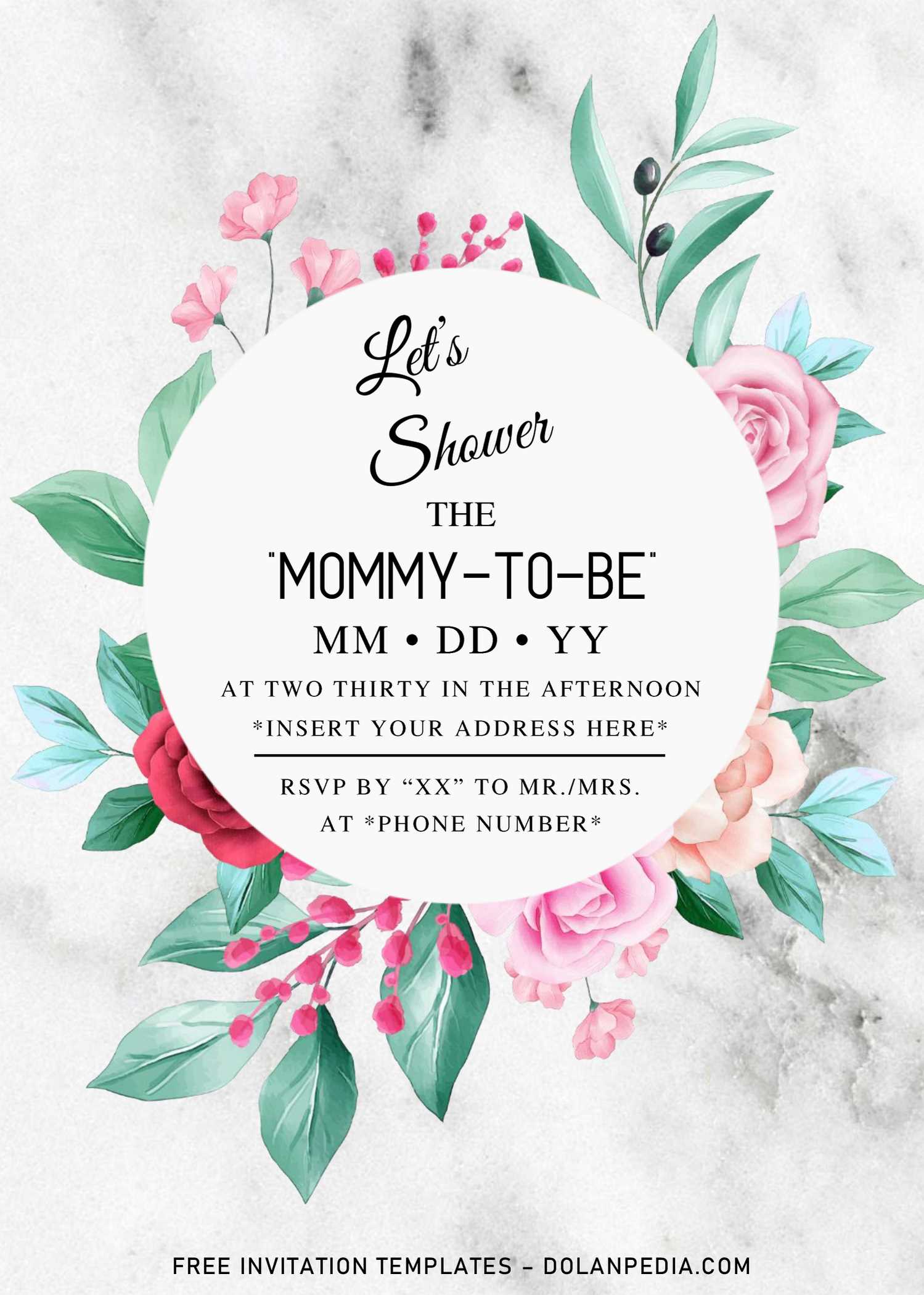 Free Summer Garden Baby Shower Invitation Templates For Word With Free Baby Shower Invitation Templates Microsoft Word