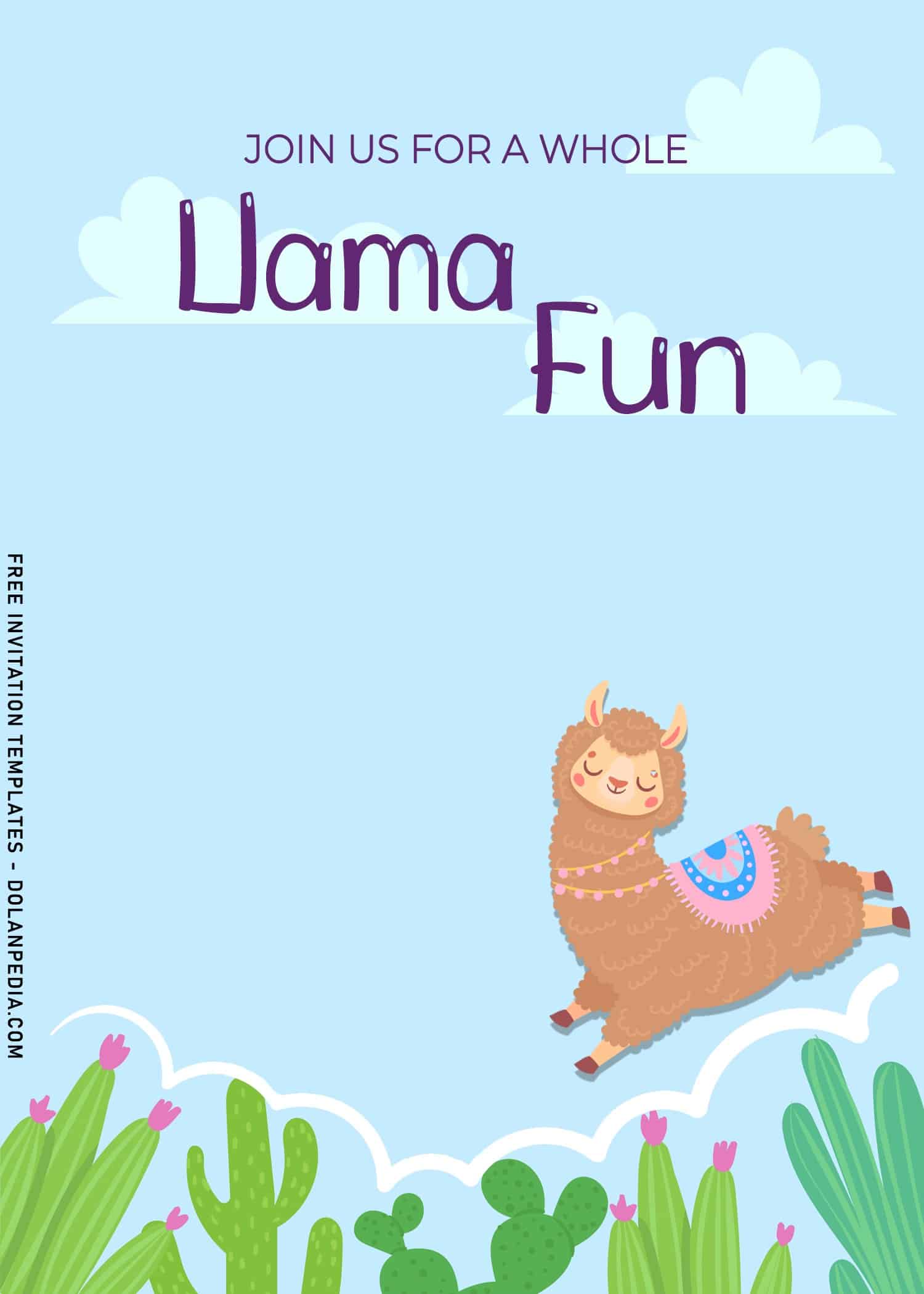 images Invitation Templates Free Printable Llama Birthday Invitations 8 cute llama birthday invitation