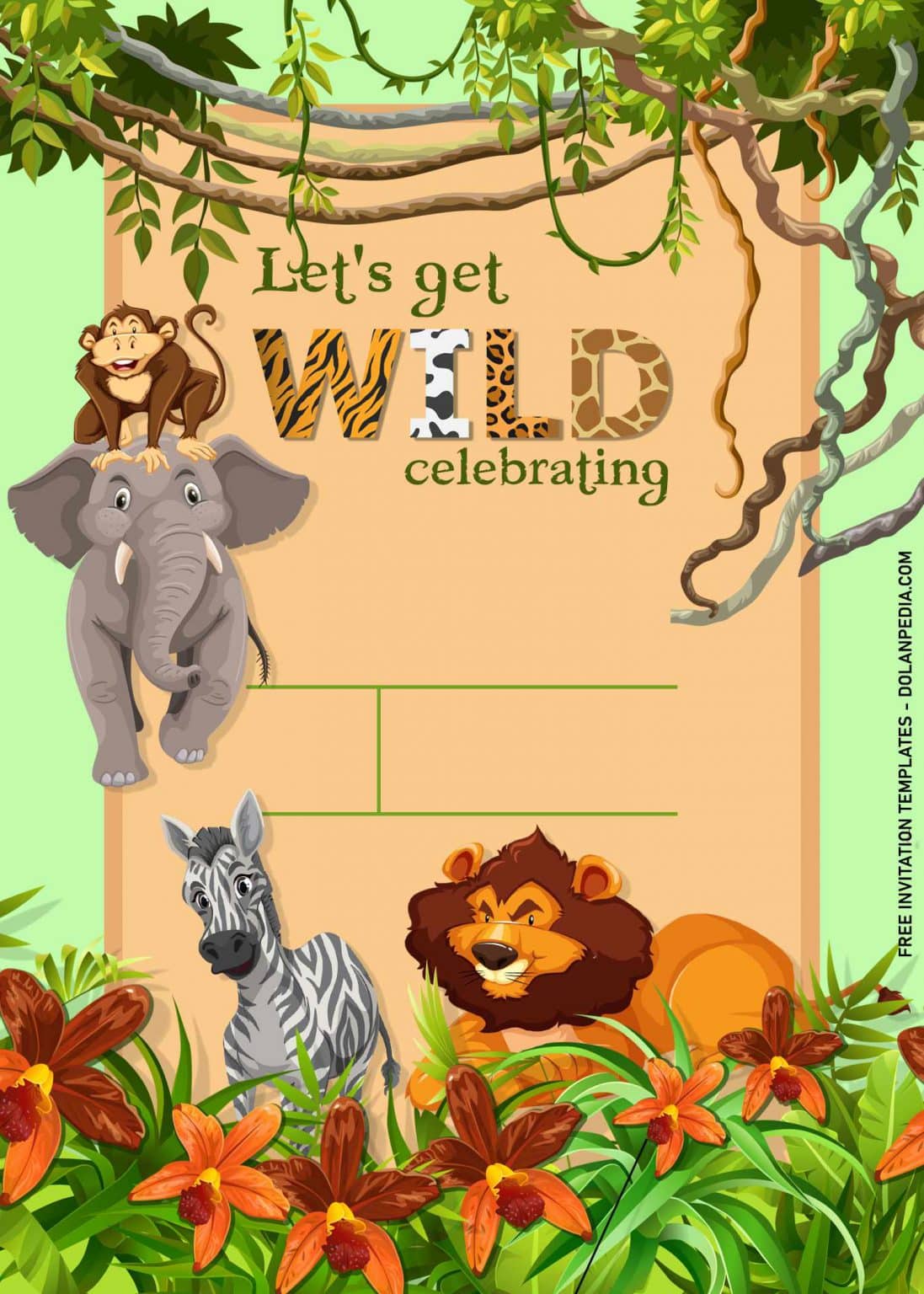 9+ Awesome Jungle Themed Birthday Invitation Templates Dolanpedia