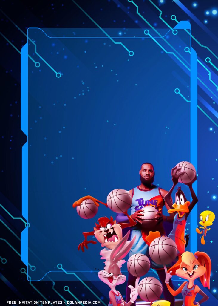 9+ Space Jam A New Legacy Birthday Invitation Templates with Lebron James And Tune Squad