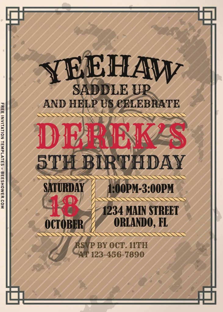 7+ Vintage Yeehaw Cowboy And Cowgirl Birthday Invitation Templates