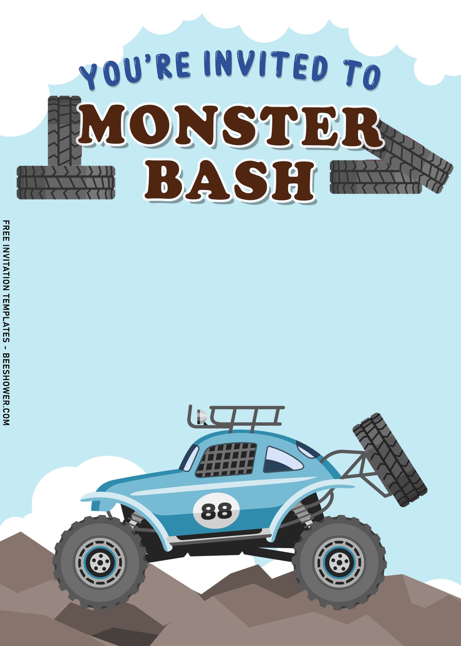 8+ Monster Bash Boy Birthday Invitation Templates With Off