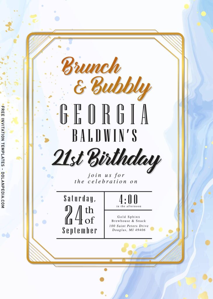 9+ Stunning Marble Brunch And Bubbly Invitation Templates