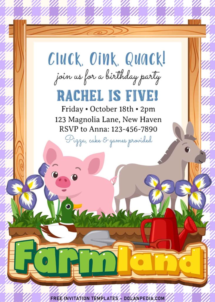 11+ Adorable Farmland Party Invitation Templates For Preschooler