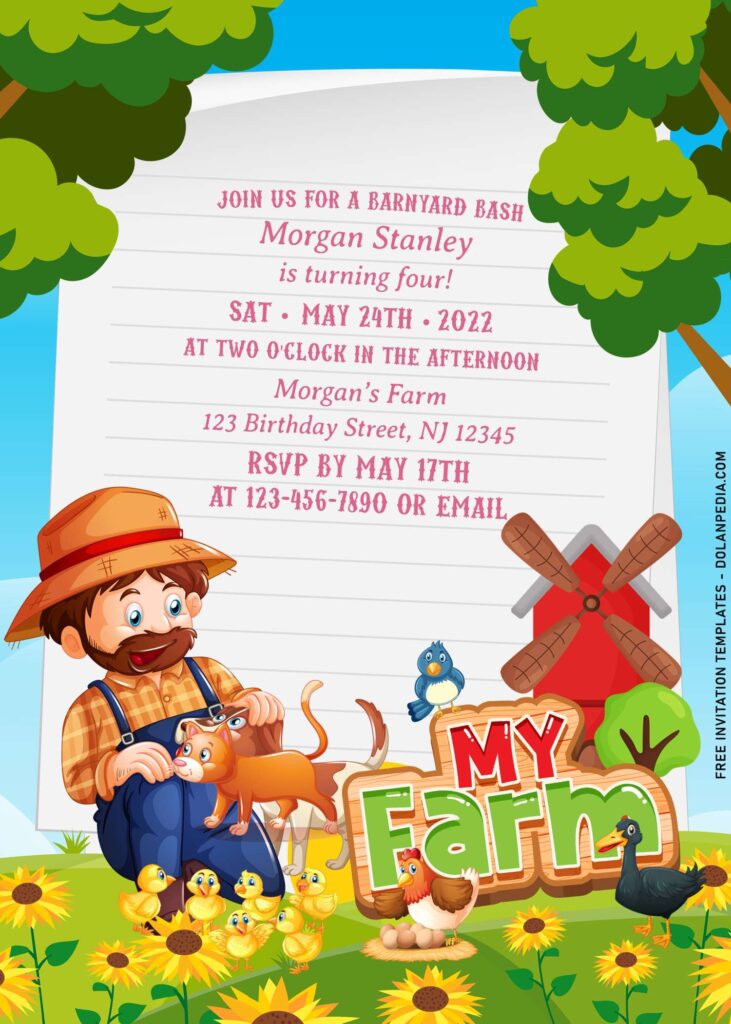 9+ Lovely Party In The Farm Birthday Invitation Templates