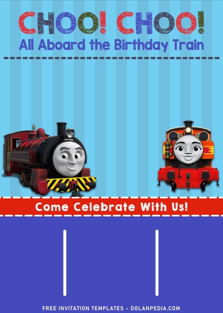 10+ Funny Thomas The Train And Friends Birthday Invitation Templates with Porter And Dart