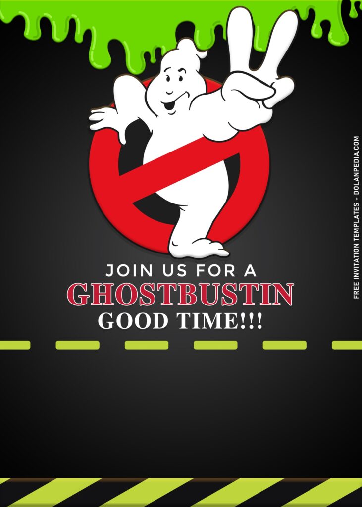11+ Cartoon Cute Ghostbuster Birthday Invitation Templates with Ghostbuster icon