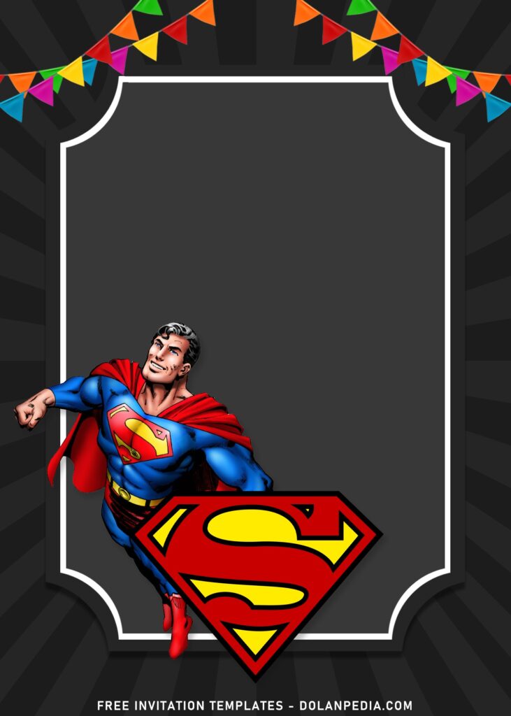 11+ Cartoon Superman Birthday Invitation Templates Great For Toddlers with Awesome cartoon Superman