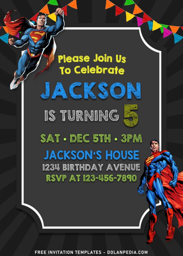 11+ Cartoon Superman Birthday Invitation Templates Great For Toddlers
