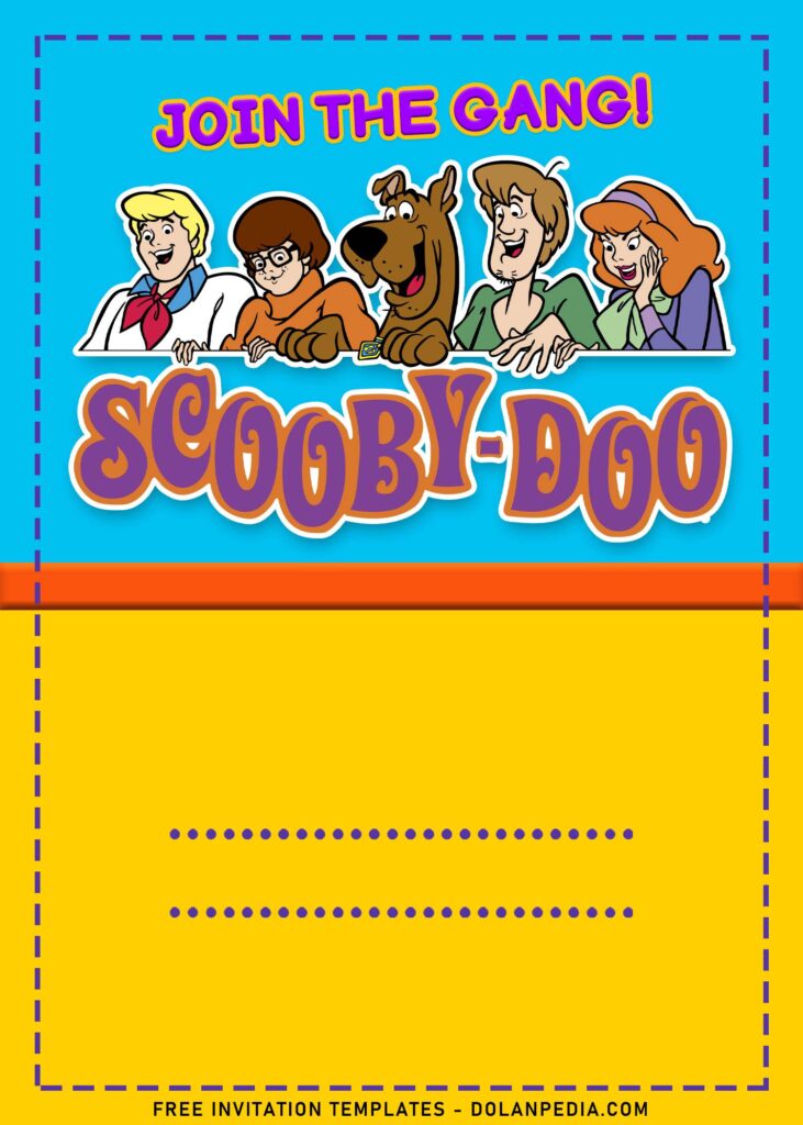 9+ Cartoon Cute Scooby Doo Birthday Invitation Templates with Fred Jones and Daphne