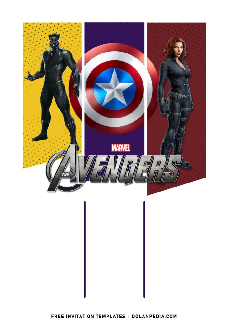 7+ Super Epic Avengers Birthday Invitation Templates with Black Panther and Black Widow