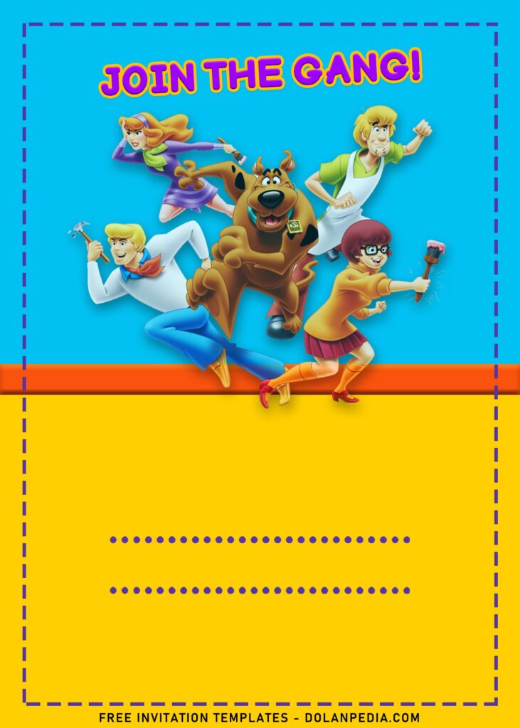 9+ Cartoon Cute Scooby Doo Birthday Invitation Templates with Colorful Tones